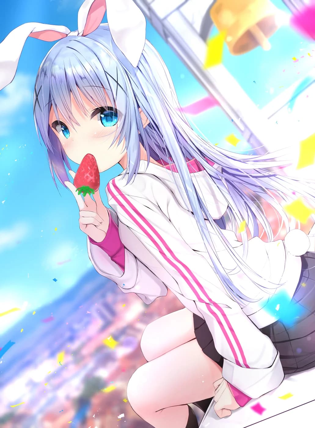 浅色背景角色肖像